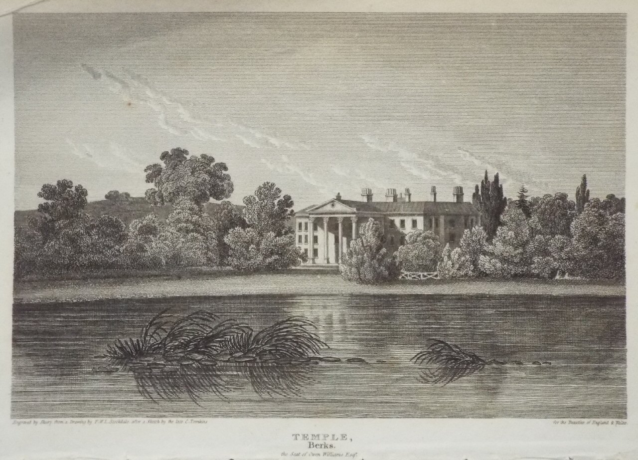 Print - Temple Berks, The Seat of Owen Williams Esqr. - 